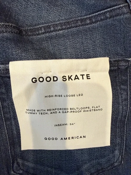 Good American Good Skate Soft Tech High-Rise Wide-Leg Jeans - Picture 9 of 10